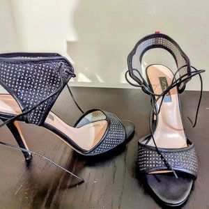 SJP by Sarah Jessica Parker Mesh Lace up Heels Size 6.5 (37)
